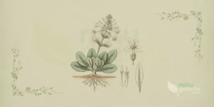 Botanical illustration of Abronia fragrans Nutt. ex Hook. (snowball sand verbena, fragrant sand verbena), perennial herb of the Nyctaginaceae family, native to the central and western United States and northern Mexico, showing basal rosette of thick oval leaves, erect flowering stalk bearing an umbel of white to pale-pink tubular flowers, and root emerging from the represented soil, in 19th-century botanical encyclopedia style on aged herbarium paper background with sage-green tone.