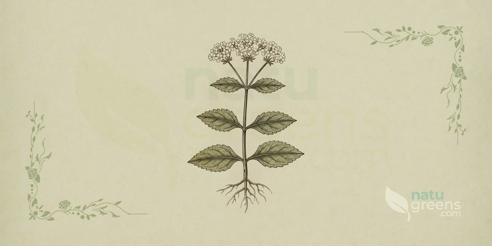Eupatorium perfoliatum in a botanical illustration: herbaceous plant with opposite leaves fused at the base and pierced by the stem, and dense clusters of small white flowers at the branch tips.